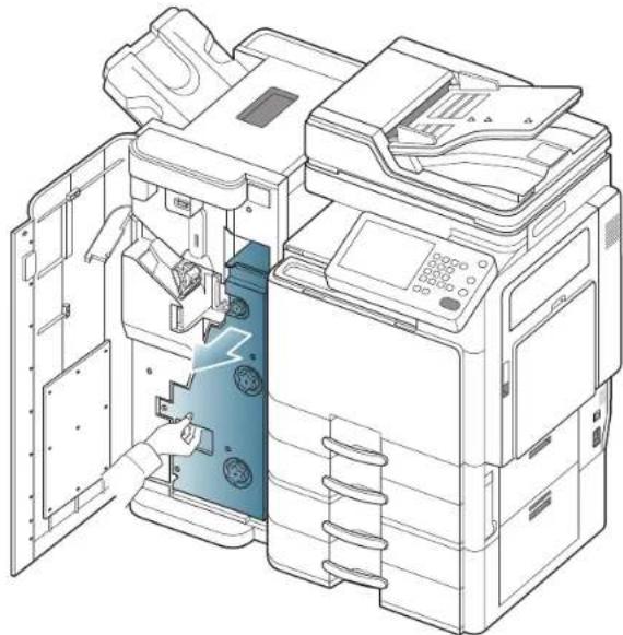SAMSUNG SCX8230NA - Bourrage papier à l'intérieur du mécanisme de livret (finisseur de livret 3 250 feuilles uniquement) - 3