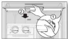 SAMSUNG RZ90HAWW - Schwenkabdeckung des oberen Fachs - 1