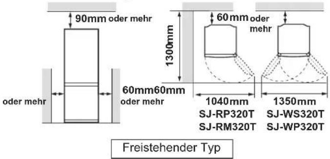 SHARP SJWS320TBK - VORSICHT - 1