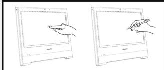 Shuttle X 5031TA - Utilisation de l'écran tactile (optionnel) - 1