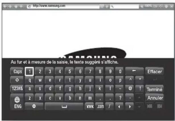 SAMSUNG HTFS9209 - Utilisation de la fenêtre contextuelle du clavier - 2