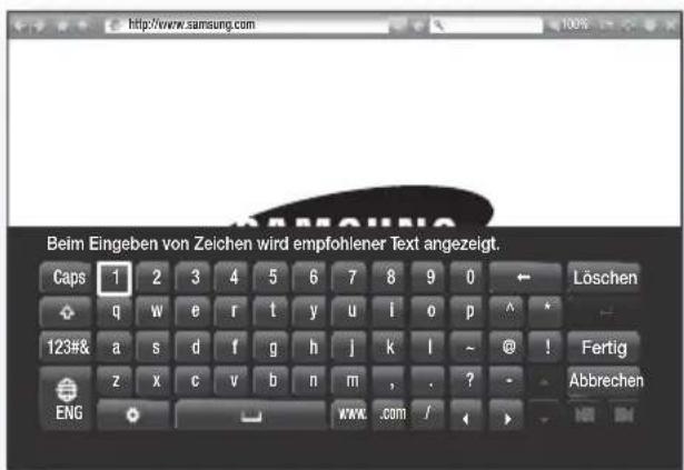 SAMSUNG HTFS9209 - Verwendend der virtuellen Tastatur - 1