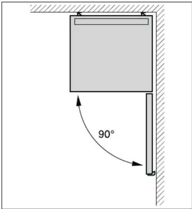 SIEMENS KS36VNW30 - Distancia respecto a la pared - 1