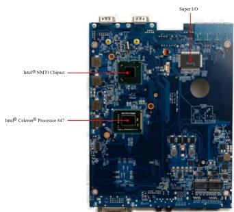 Shuttle D 4700XA - Illustration de la carte mère arrête - 1