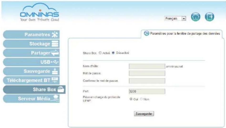 Shuttle KD21 - Paramétrage de Zone de partage - 1