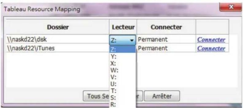 Shuttle KD21 - Mappage d'un lecteur individuel - 1
