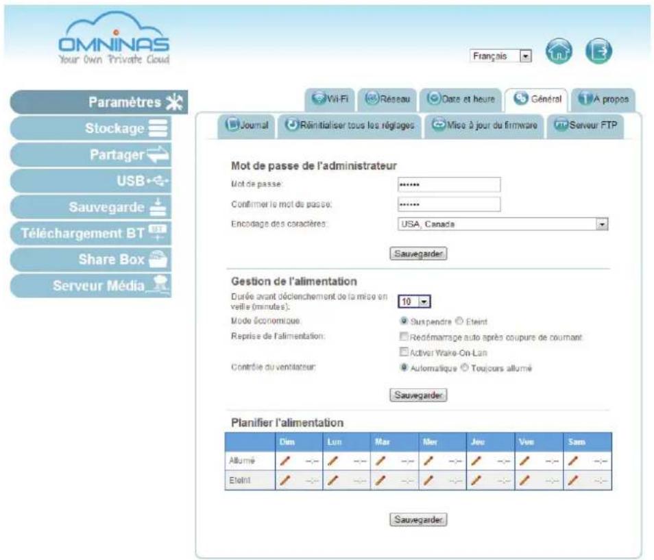 Shuttle KD21 - Paramétrer le message de mise en marche/d'arrêt de la planification - 1