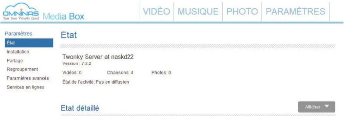 Shuttle KD21 - Configurer les paramètres Twonky - 1