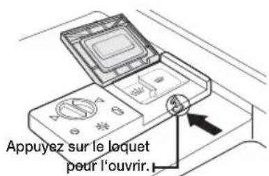 SAMSUNG DWFN320T - Remplissage du réservoir de produit de lavage. - 1