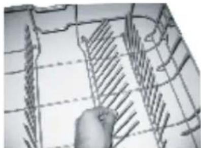 SAMSUNG DWFN320T - FOLDING SPIKES OF LOWER BASKET - 1