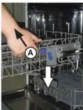 SAMSUNG DWFN320T - Adjusting the Upper Basket - 2