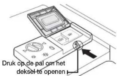 SAMSUNG DWFN320T - Het vaatwasmiddel in het bakje doen - 1