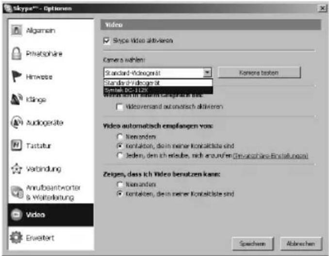 Speedlink Cyclon Webcam SL6830 - Einbindung in MSN® Messenger 7.5 - 1