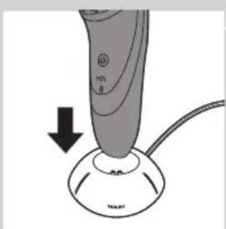 PHILIPS 29PT8457 - Charge à l'aide de la base de recharge (PT866/PT739 uniquement) - 1