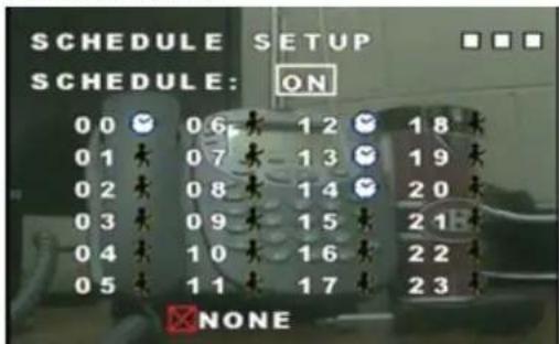 Svat PI300SD - To set the schedule: - 2