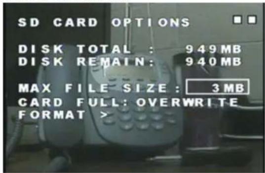 Svat PI300SD - Options pour carte SD - 1