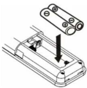 Sunstech LCXUM500 - AANBREngen VAN DE BATTERIJEN IN DE AFSTANDSBEDIERING - 1