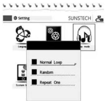 Sunstech EBI2 - Setting the play mode: - 1