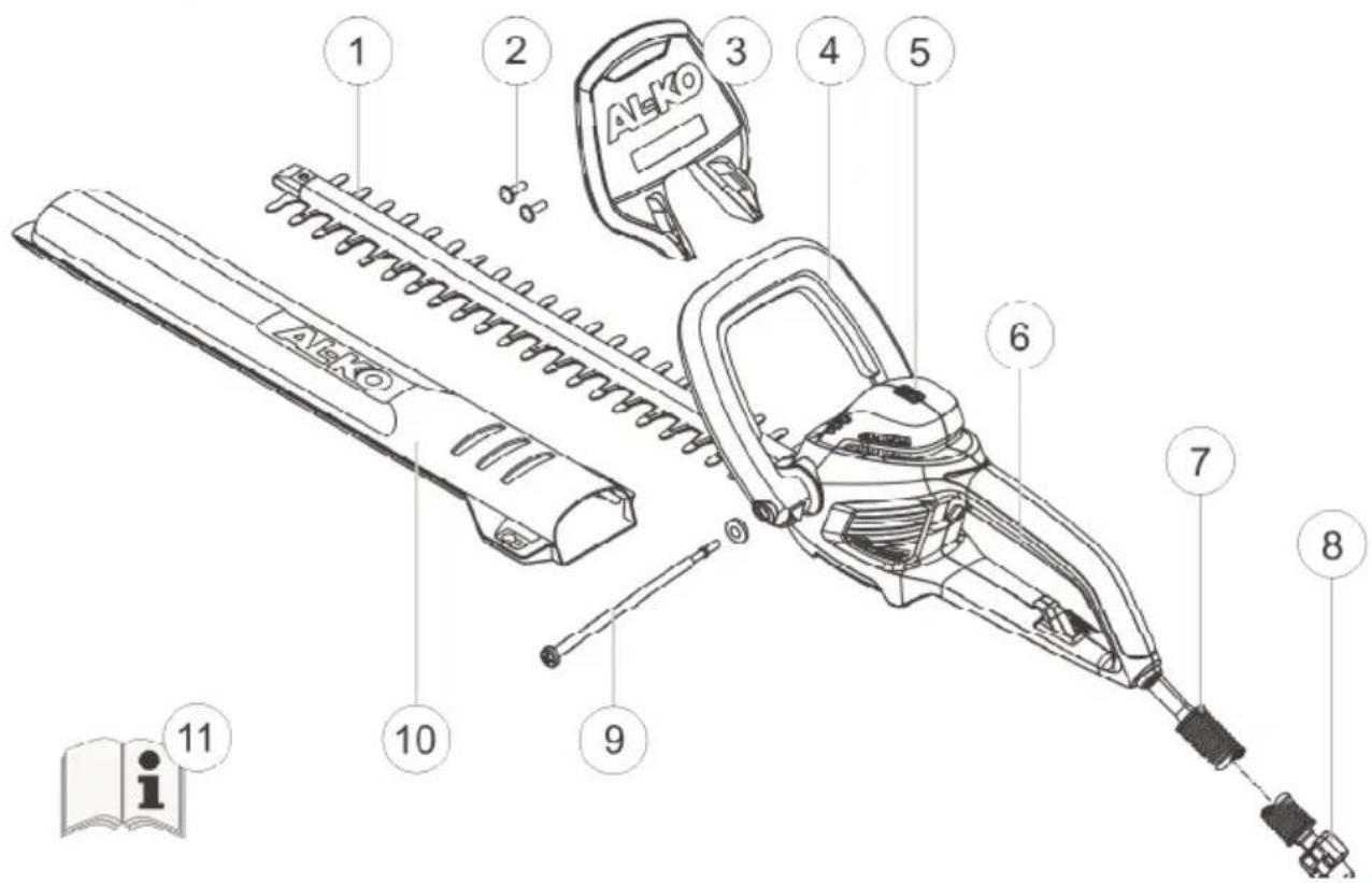 AL-KO HT 700 - Schema del prodotto - 1