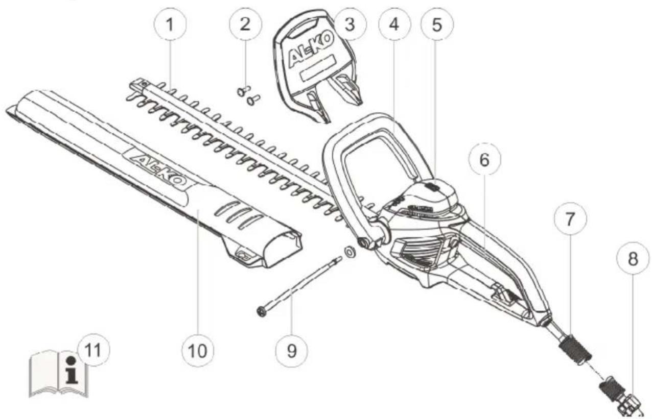 AL-KO HT 700 - Prehled vyrokbu - 1