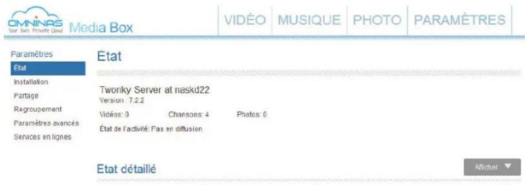 Shuttle KD22 - Paramétrer Serveur média - 1