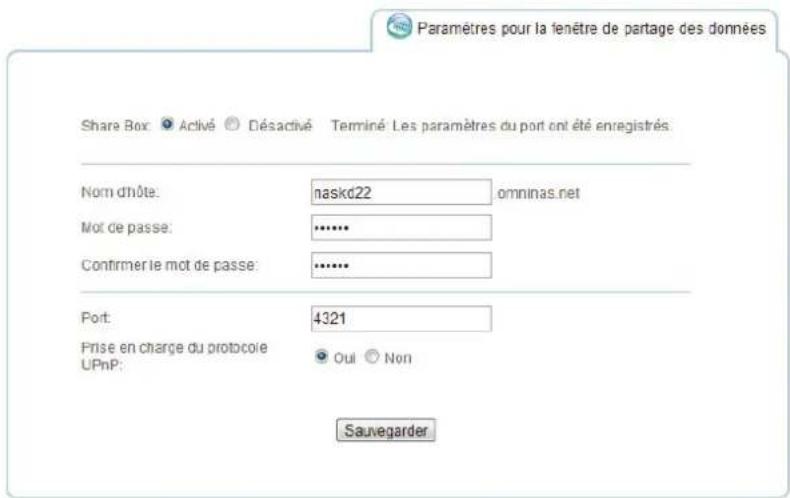 Shuttle KD22 - Paramétrage de Zone de partage - 2