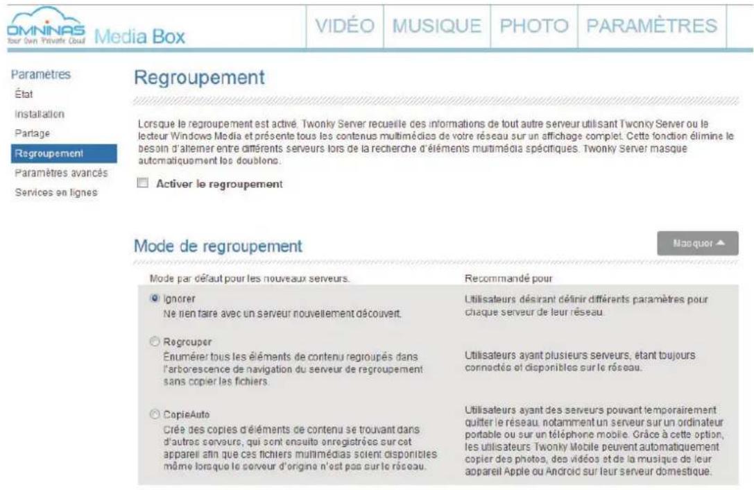 Shuttle KD22 - Pour activer le Regroupement: - 1