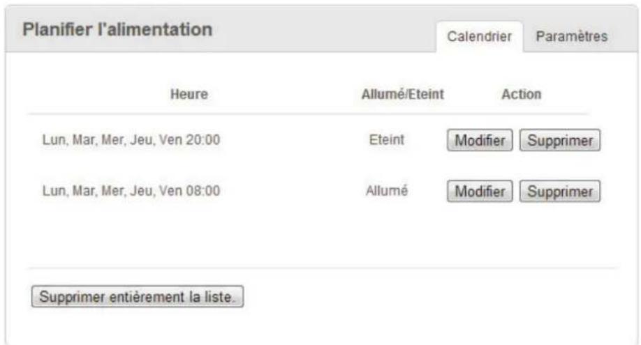 Shuttle KD22 - Paramétrer une planification de mise en marche/arrêt - 2