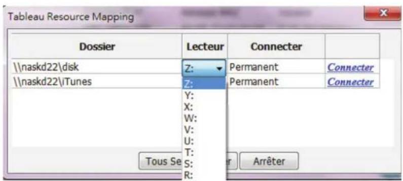 Shuttle KD22 - Mappage d'un lecteur individuel - 1