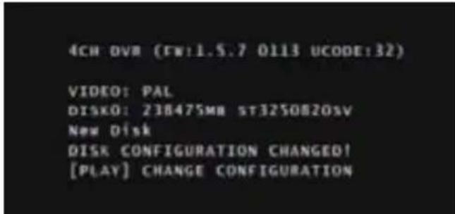 SWANN SW343DPM - Starting the DVR With a New Hard Drive - 1