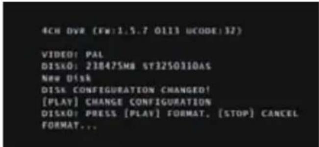 SWANN SW343DPM - Allumer le DVR avec un nouveau disque dur - 2