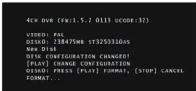SWANN SW343DPM - Arrancando el DVR con un nuevo Disco - 2