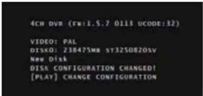 SWANN SW343DPM - Allumer le DVR avec un nouveau disque dur - 1