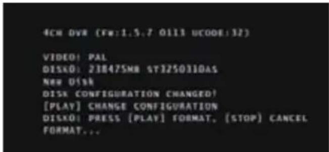 SWANN SW343DPM - Starting the DVR With a New Hard Drive - 2