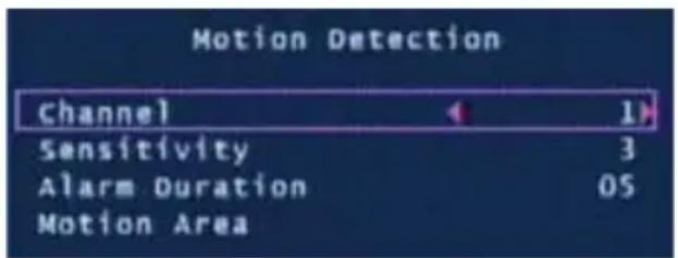 SWANN SW343DPM - Menu de Deteccion de Movimiento - 1