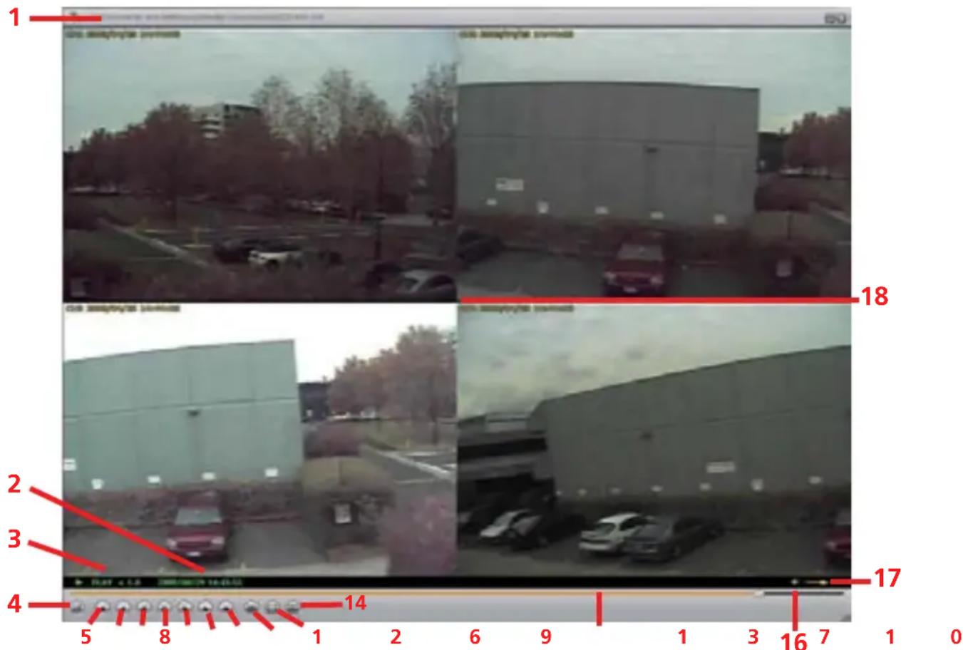 SWANN SW343DPM - Interface du logiciel VVFPlayer - 1