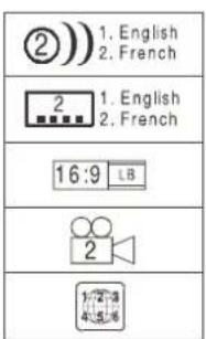 TEAC DRH300S - Exemples d'icones pouvant figurer sur les DVD - 1