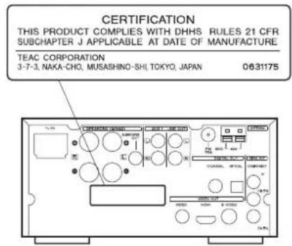 TEAC DRH300B - CAUTION - 1