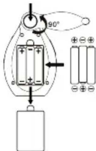 SWISSVOICE Babycom 268 - Inserting the batteries (parental and baby unit) - 1