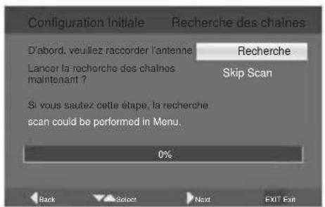 SWEEX TV122 - Configuration du Menu du téléviseur (lors de la première utilisation seulement) - 5