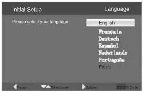 SWEEX TV122 - Configuration du Menu du téléviseur (lors de la première utilisation seulement) - 3