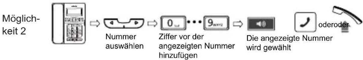 SWISSVOICE CP40 - Rufnummer aus der Anrufliste wahren - 2