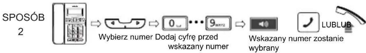 SWISSVOICE CP40 - Wybieranie numerów z listy połaczenia - 2