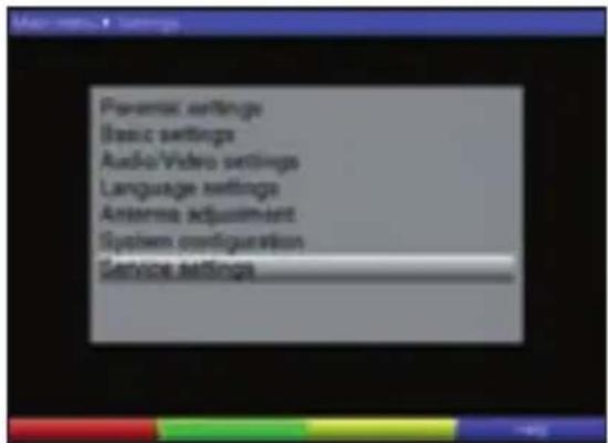 TECHNISAT DiGYBOXX T4 - Configuración de servicio técnico (Service settings) - 2