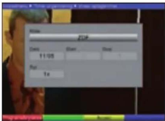 TECHNISAT DiGYBOXX T4 - Manuel programmering af timeren - 2