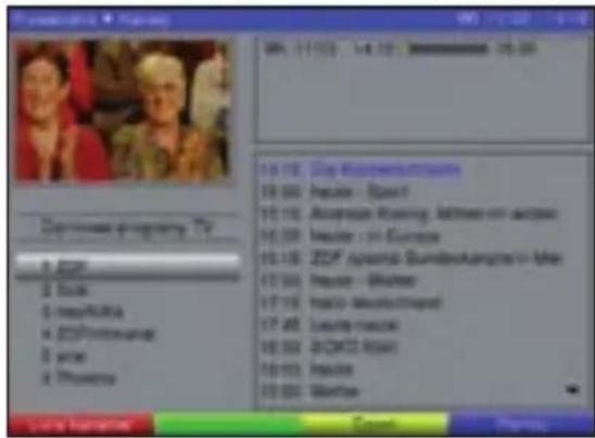 TECHNISAT DiGYBOXX T4 - Wywołanie funkcji EPG - 1