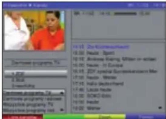TECHNISAT DiGYBOXX T4 - Wywołanie funkcji EPG - 2