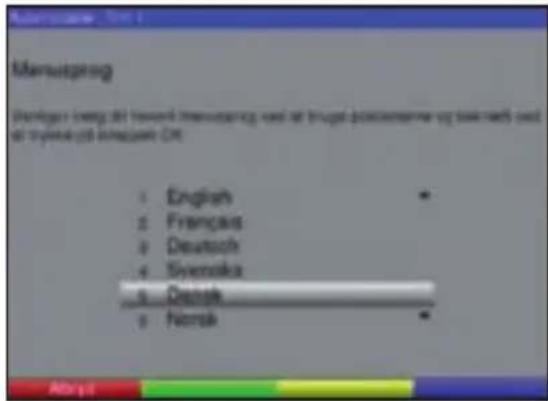 TECHNISAT DiGYBOXX T4 - Menu sprog - 1