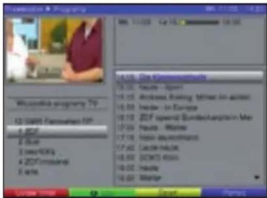 TECHNISAT DiGYBOXX T4 - Wywołanie funkcji EPG - 4