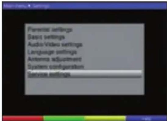 TECHNISAT DiGYBOXX T4 - Service settings - 2